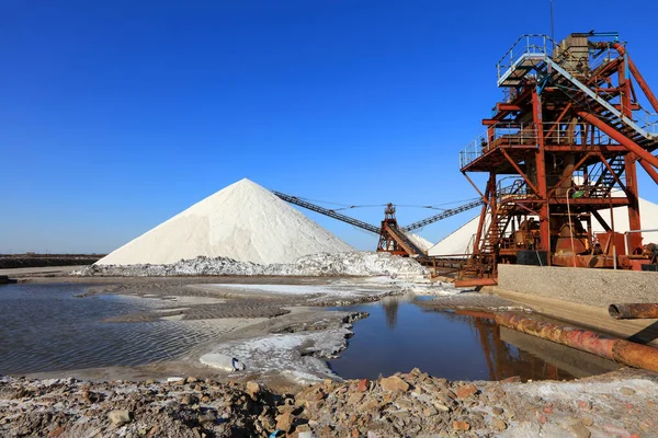 Producción Sal Marina Maquinaria Para Tratamiento Sal Equipo Caldo Sal — Foto de Stock