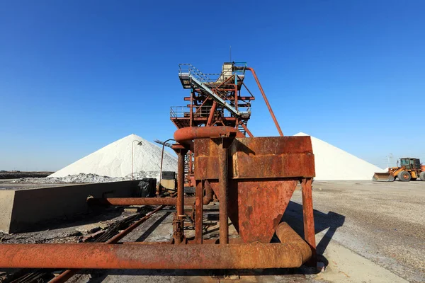 Producción Sal Marina Maquinaria Para Tratamiento Sal Equipo Caldo Sal — Foto de Stock