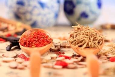 Geleneksel Çin tıbbı, stüdyo çekimi, yakın çekim.