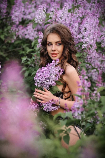 Portrait Young Beautiful Girl Long Hair — Foto de Stock