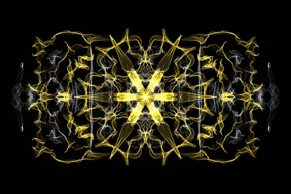 Abstract Fractal Futuristic Colourful Pattern Black Background — Stock Photo, Image