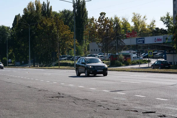Chisinau Moldova October 2021 Car Driving Highway Road Auto Speed — Stock Fotó