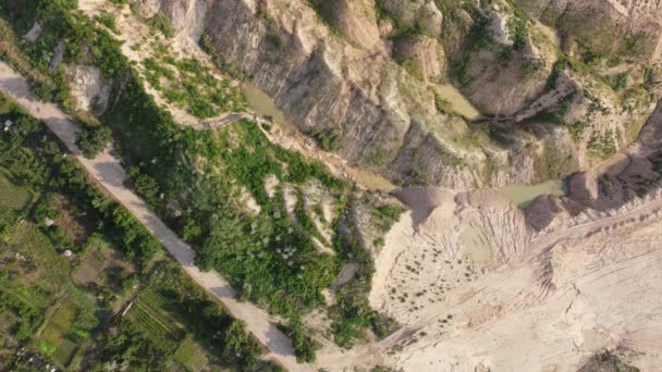 Vedere Aeriană Carierei Nisip — Videoclip de stoc