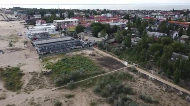 Badeort Zatoka Ukraine Drohnenblick Auf Erholungszentren Der Nähe Der Schwarzmeerküste — Stockvideo