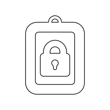 Anahtar satır simgesi. Beyaz arkaplanda araba anahtarı simgesi.