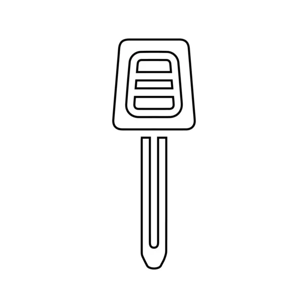 Key Line Icon Illustration Car Key Icon White Background — Stock Vector