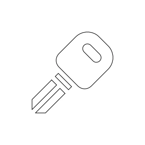 Значок Линии Ключа Иллюстрация Иконки Автомобиля Белом Фоне — стоковый вектор