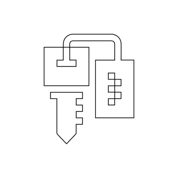 Sleutel Icoon Illustratie Van Auto Zeer Belangrijke Pictogram Witte Achtergrond — Stockvector