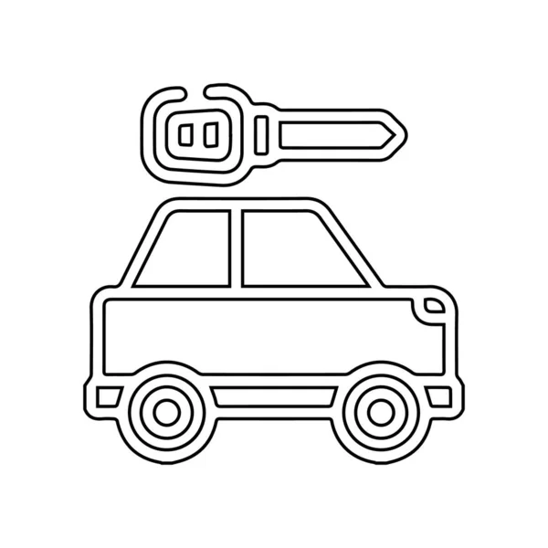 Sleutel Icoon Illustratie Van Auto Zeer Belangrijke Pictogram Witte Achtergrond — Stockvector