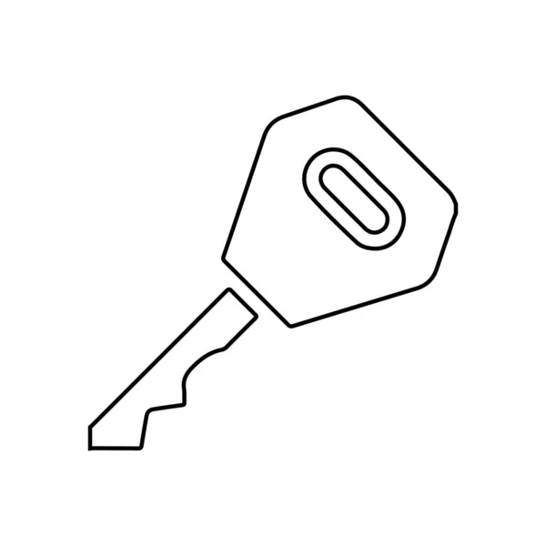 Ikona Řádku Klíče Ilustrace Ikony Klíče Auta Bílém Pozadí — Stockový vektor