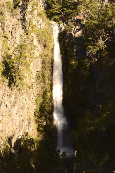 Villa Traful Coa Blanco Waterfall Güney Arjantin Şelale — Stok fotoğraf