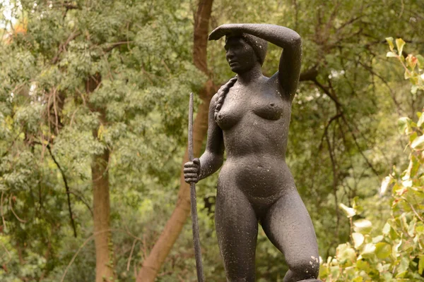Escultura Uma Mulher Jardim Botânico Palermo Buenos Aires Arte Livre — Fotografia de Stock