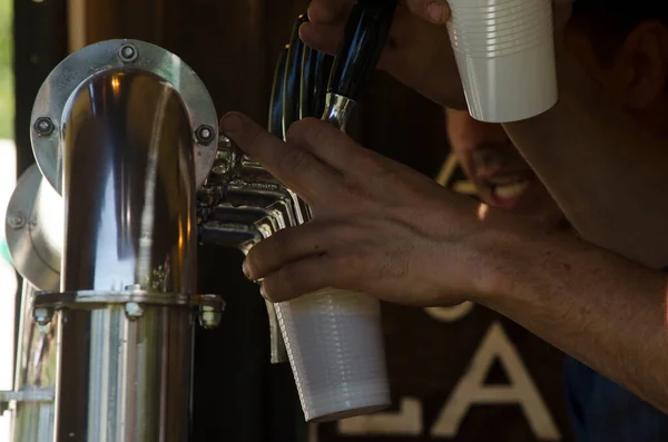 Craft Draft Beer Lager Dispensing Machine Beer Food Truck — Stock Photo, Image