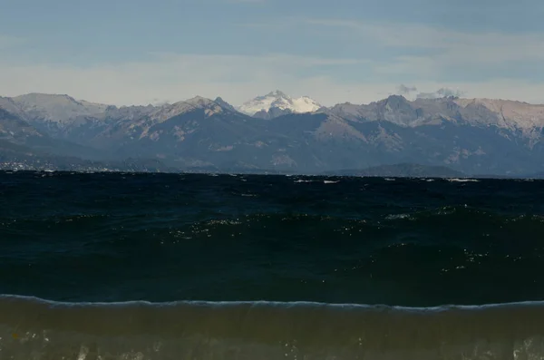 Widziałeś Cerro Tronador Jeziora Nahuel Huapi Pobliżu Bariloche Miasta Bariloche — Zdjęcie stockowe