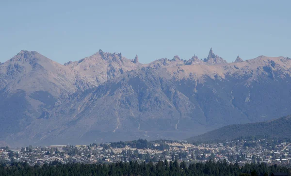 Bariloche Manzarası Bariloche Şehri Arka Plandaki Katedral Kordonu Patagonya Turizm — Stok fotoğraf