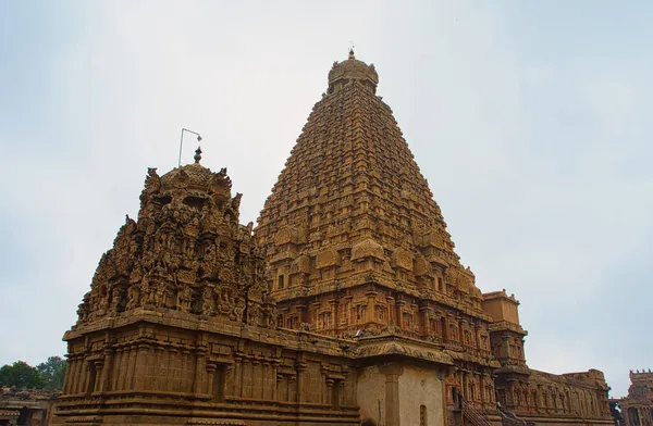 Vista Del Templo Brihadeeswarar Uno Los Templos Antiguos Thanjavur Tamil —  Fotos de Stock