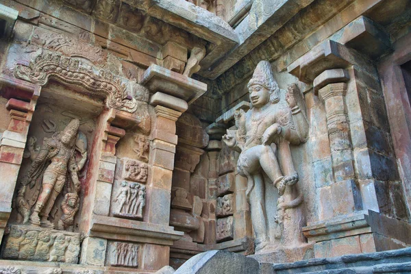 Shiva Tapınağının Duvarına Oymalar Adi Kumbeswarar Tapınağı Kumbakonam Tanrısı Shiva — Stok fotoğraf