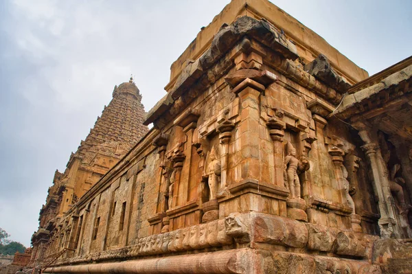 Vista Templo Brihadeeswarar Dos Templos Antigos Thanjavur Tamil Nadu Índia — Fotografia de Stock