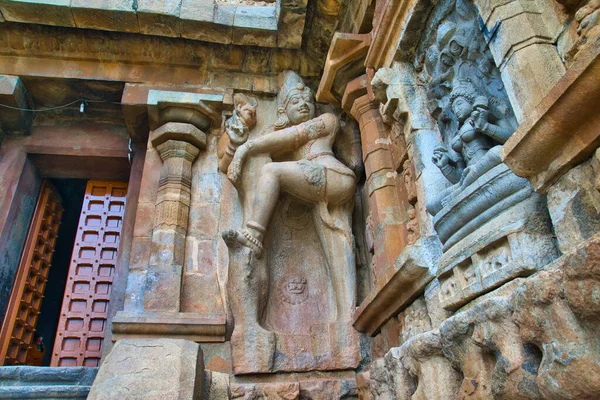 Shiva Tapınağının Duvarına Oymalar Adi Kumbeswarar Tapınağı Kumbakonam Tanrısı Shiva — Stok fotoğraf