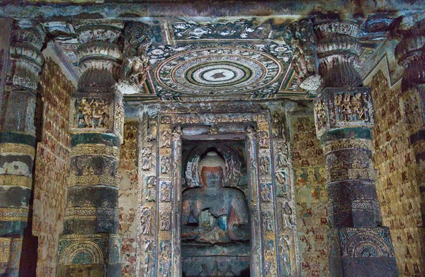 Tablolar Heykeller Budist Dini Sanatının Başyapıtları Olarak Kabul Ediliyordu Ajanta — Stok fotoğraf