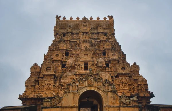 Vista Templo Brihadeeswarar Dos Templos Antigos Thanjavur Tamil Nadu Índia — Fotografia de Stock