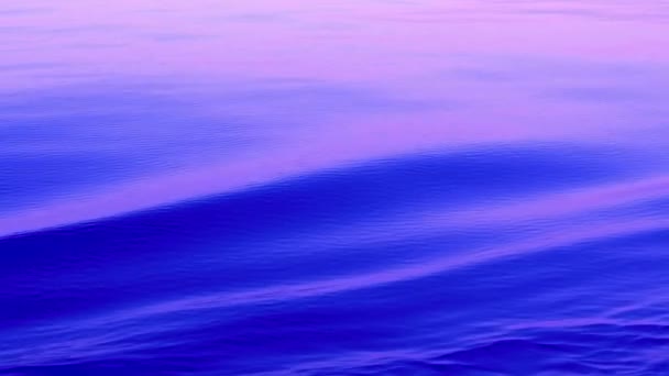 Blue Wavy Background Sea Level Moves Smoothly Forms Ripple Nature — 图库视频影像