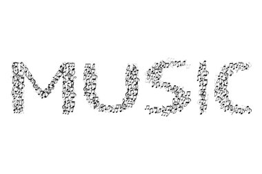 Mavi beyaz arkaplan ile müzik sayfası