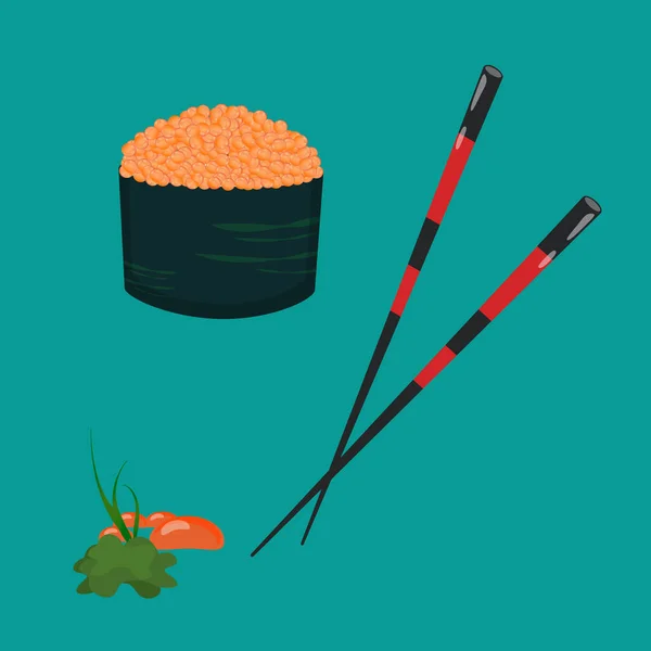 sushi with caviar tasty meal