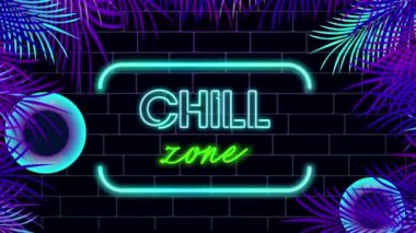 Video neon bölgesi tatil tatili Cuma akşamı dinlenme