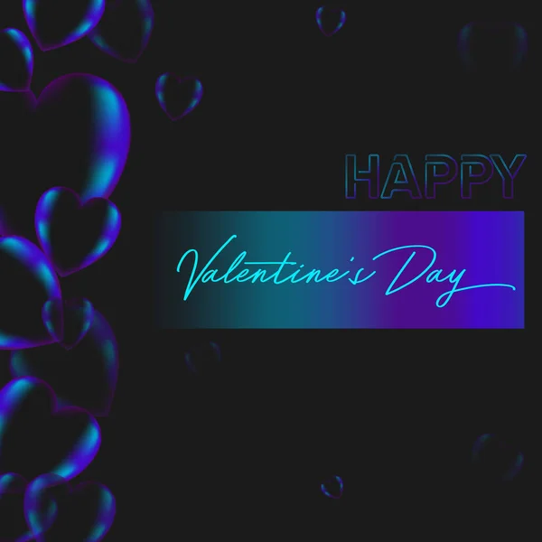 Sevgililer Günü 'nüz kutlu olsun siyah kart.