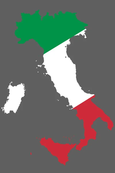 Map Italy Flag Europe Cartography — Stock Vector