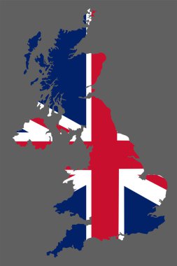 Avrupa haritası ile Büyük Britanya Haritası