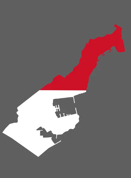  Bayrak Avrupa haritası ile Monako Haritası