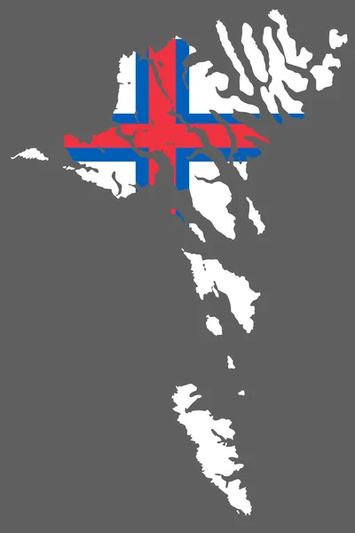 Faroe Islands Map Flag Europe Cartography — ストックベクタ