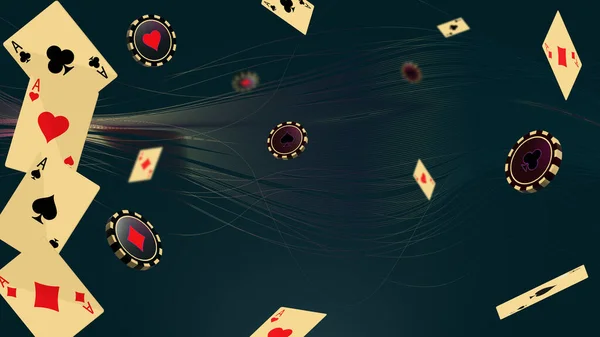 Jogar Cartas Fundo Jogos Azar Pocker — Fotografia de Stock