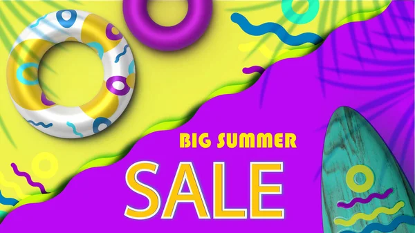 Big summer sale banner promo stock flayer