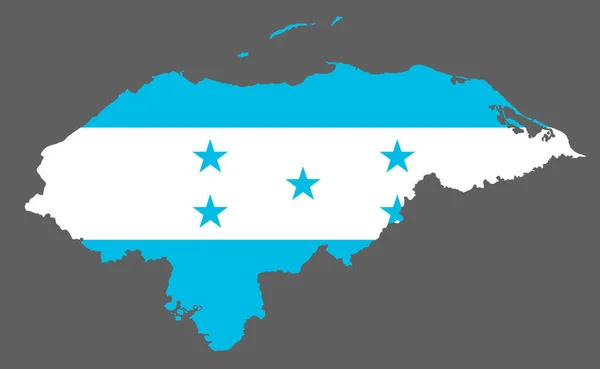 Honduras map with flag north America cartography