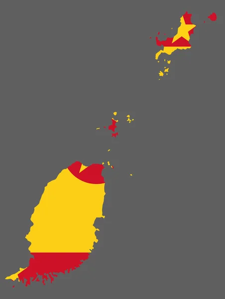 Grenada Map Flag South America Cartography — ストックベクタ