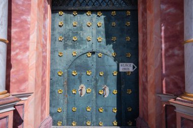 wita Lipka, Polonya - Haziran - Polonya 'daki Masurian-ılık topraklarda antik Marian Tapınağı, birçok hacının ziyaret ettiği Mary ibadethanesi..