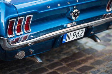 Olsztyn, Poland - 31 August 2022, Rally of Old Cars car Mustang