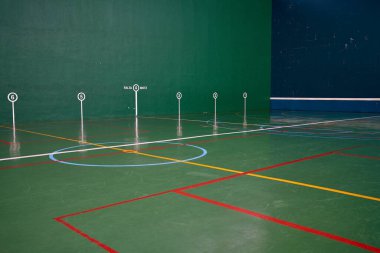Fronton court to practice indoor sports such as Basque pelota, handball or basket tip clipart