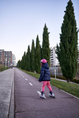 PAMPLONA, NAVARRA SPAIN JANUARY 12 2022: the bicycle lane in Pamplona 