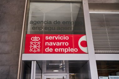 Pamplona, İspanya 9 Ocak 2022. Navarre Kamu İş Bulma Kurumu 'nun resmi binası.