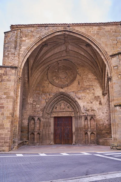 Sanguesa, Navarra İspanya 6 Mart 2022, San Salvador Kilisesi