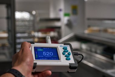 Hand-held Carbon Dioxide Meter measures volume concentration of CO2. High quality photo