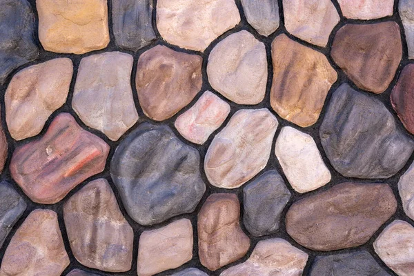 Wall Different Colored Stones Nobody Horizontal — Zdjęcie stockowe