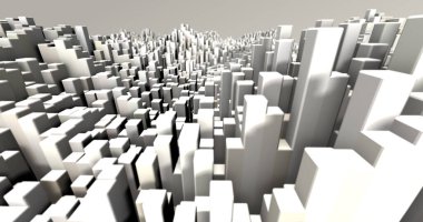 Soyut ızgara şekilli manzara arka planı. 3d oluşturma