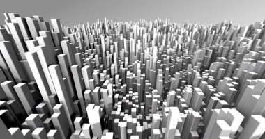 Soyut ızgara şekilli manzara arka planı. 3d oluşturma