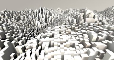 Soyut ızgara şekilli manzara arka planı. 3d oluşturma