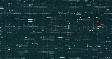 Soyut dijital veri arkaplanı, 3B oluşturma